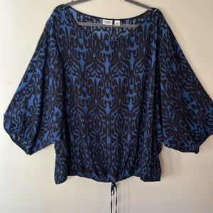 Cato Woman Royal Blue & Black Blouse Size 26/28